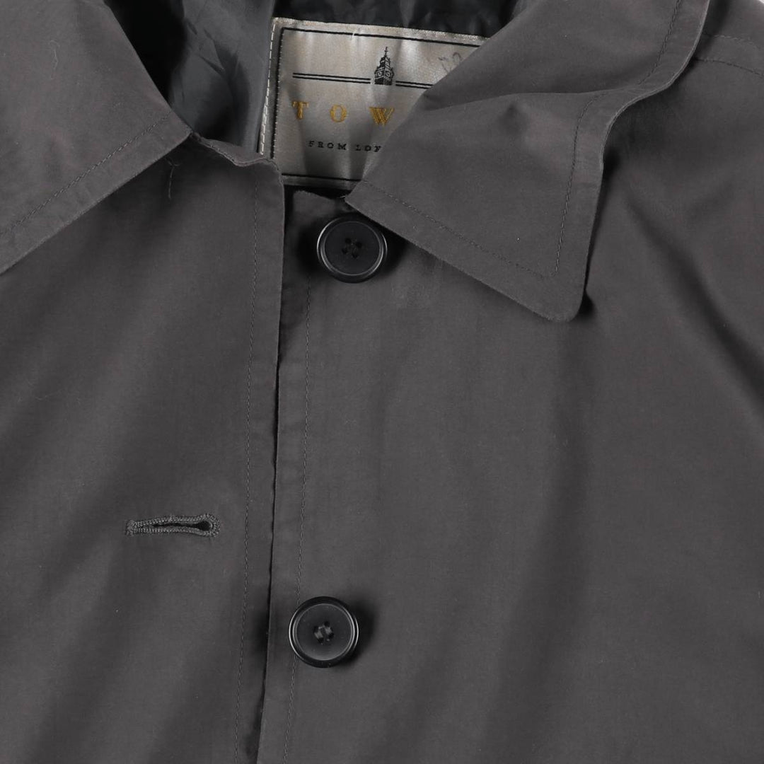 London Fog TOWNE Balmacaan Coat (Women's Size L) unclear Charcoal Vintage Second Hand
