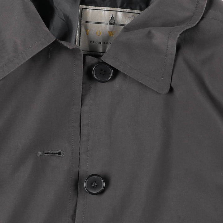 London Fog TOWNE Balmacaan Coat (Women's Size L) unclear Charcoal Vintage Second Hand