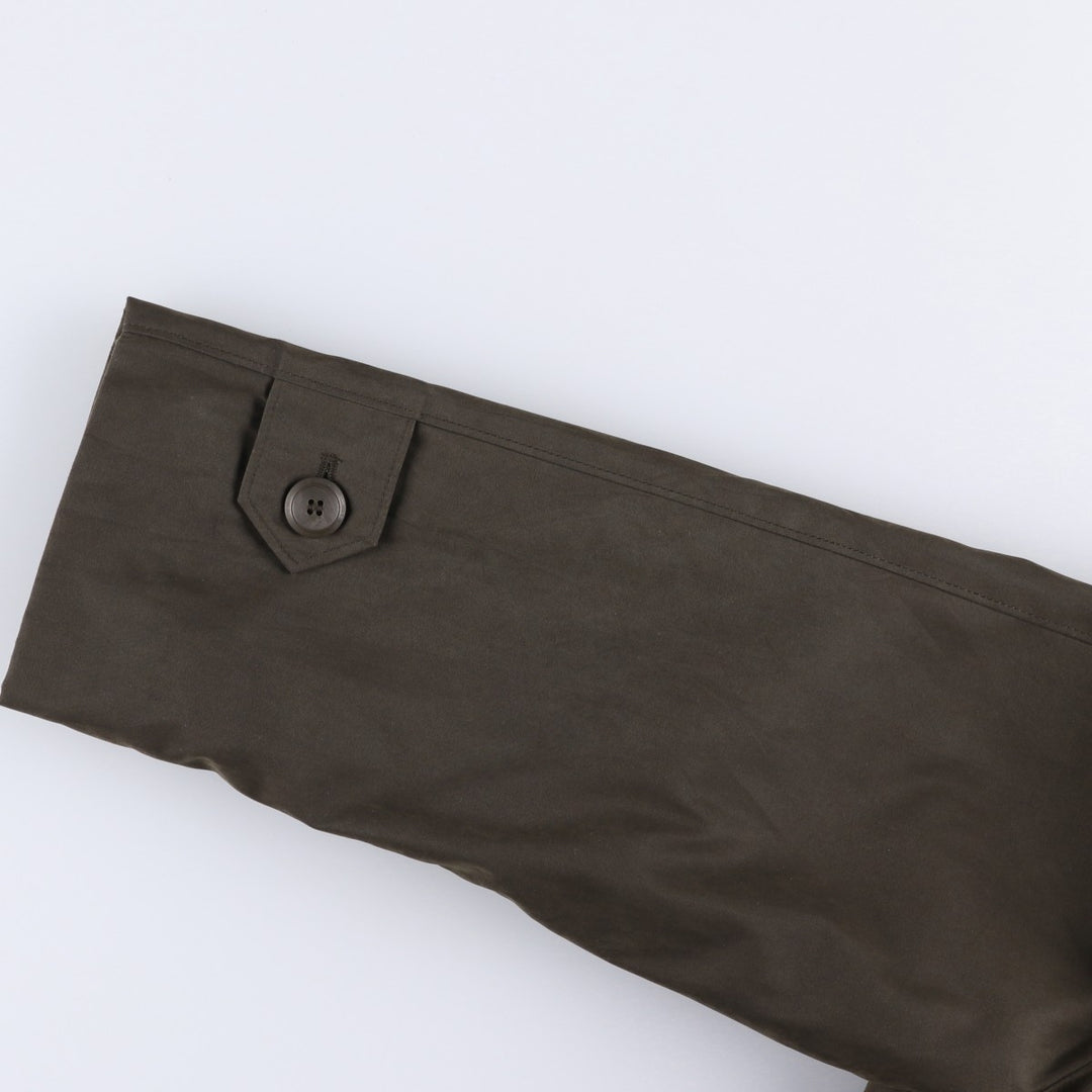 London Fog hooded stand-collar coat/balmacaan coat, women's size M (approx.) polyester Khaki type Vintage Second Hand