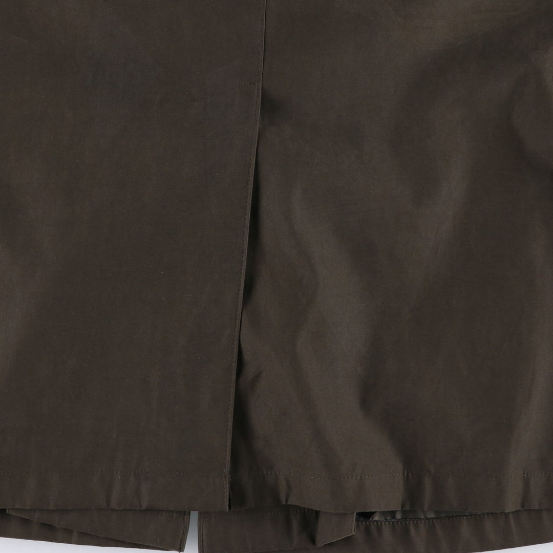 London Fog hooded stand-collar coat/balmacaan coat, women's size M (approx.) polyester Khaki type Vintage Second Hand