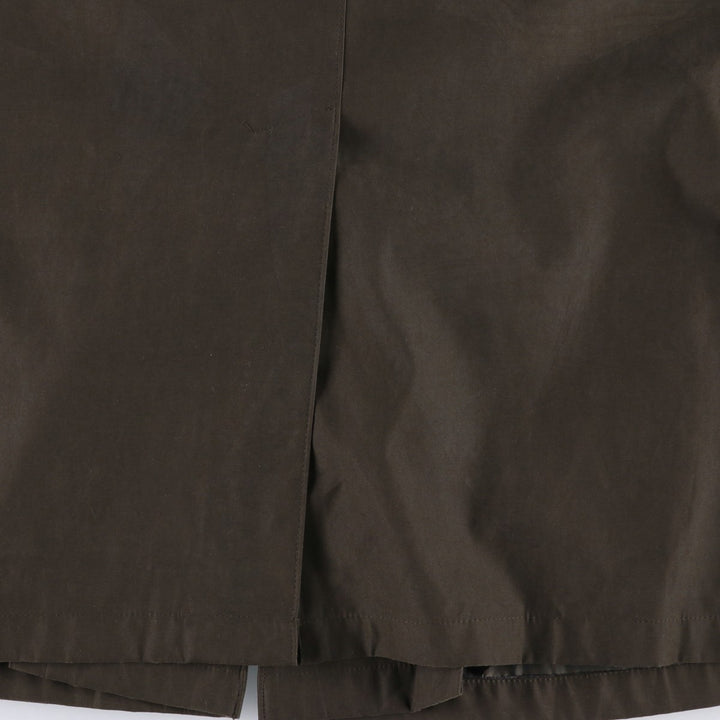 London Fog hooded stand-collar coat/balmacaan coat, women's size M (approx.) polyester Khaki type Vintage Second Hand