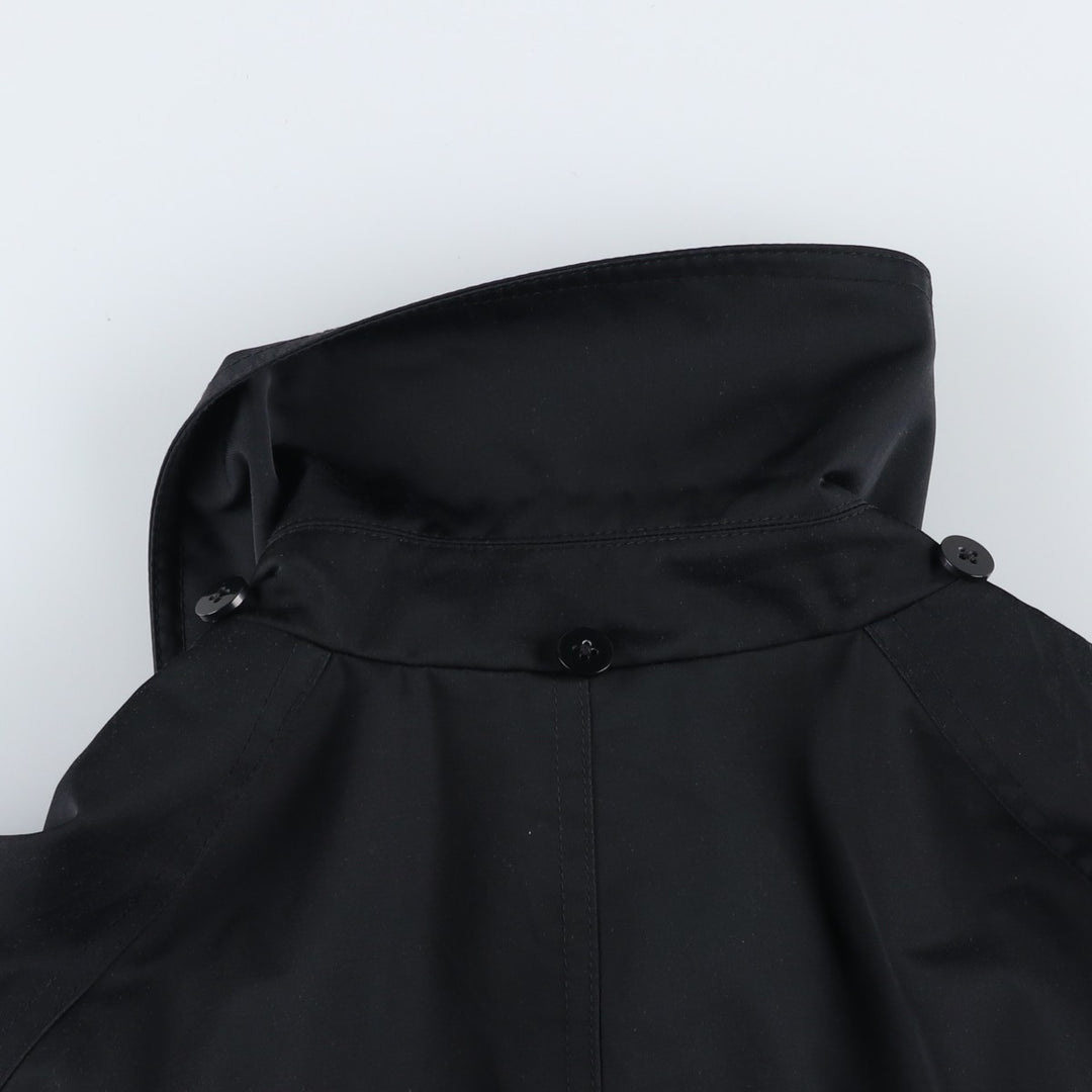 London Fog Balmacaan Coat (Women's Size XL) cotton black type Vintage Second Hand