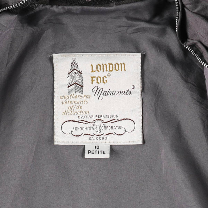 70s-80'S London Fog Maincoats Balmacaan Coat (Women's Size M) Vintage polyester Charcoal Vintage Second Hand