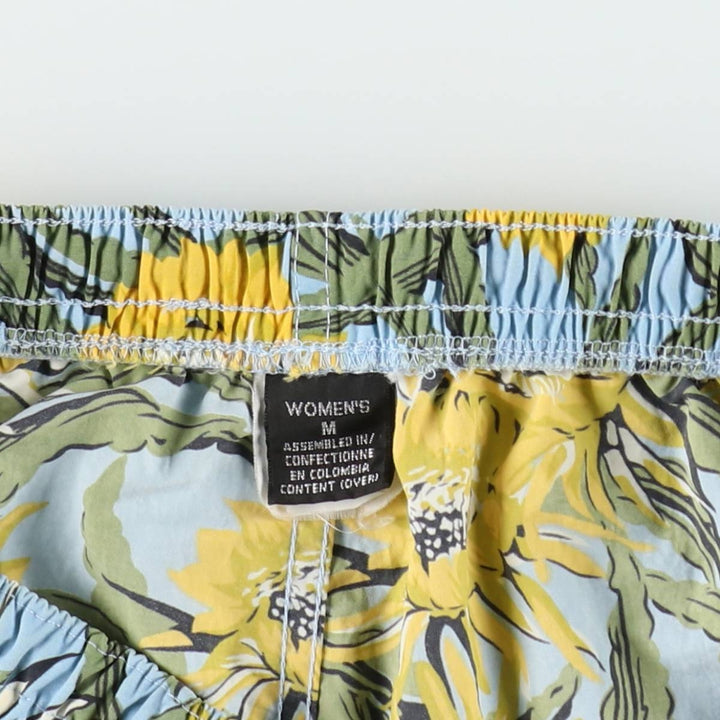 2000'S Patagonia Baggies Shorts 56984SP00, all-over floral print nylon shorts, women's size M equivalent. Nylon Blue type light blue Vintage Second Hand