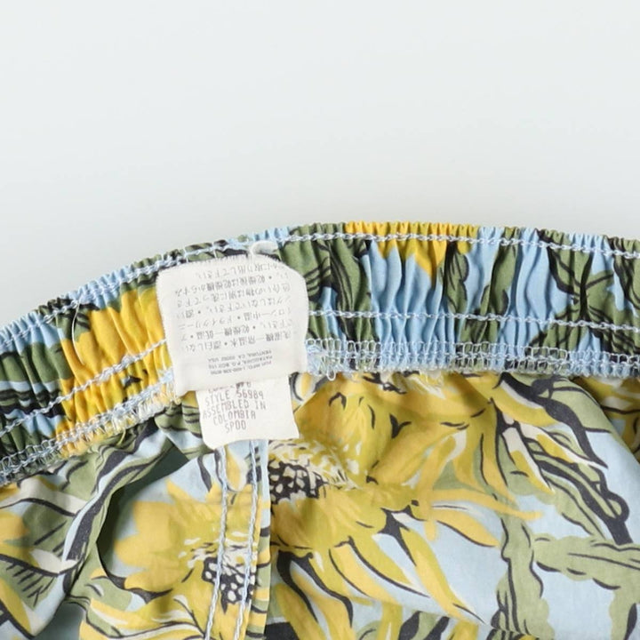 2000'S Patagonia Baggies Shorts 56984SP00, all-over floral print nylon shorts, women's size M equivalent. Nylon Blue type light blue Vintage Second Hand