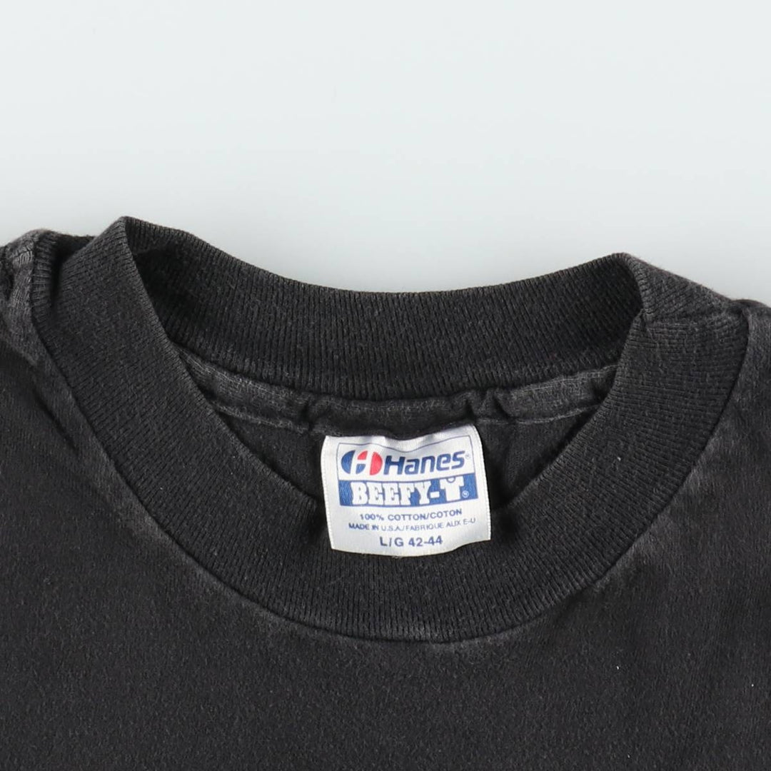 80'S Hanes THE AUSTIN LOUNGE LIZARDS Band T-shirt, Made in USA, Men's Size L (approx.), Vintage cotton black type Vintage Second Hand