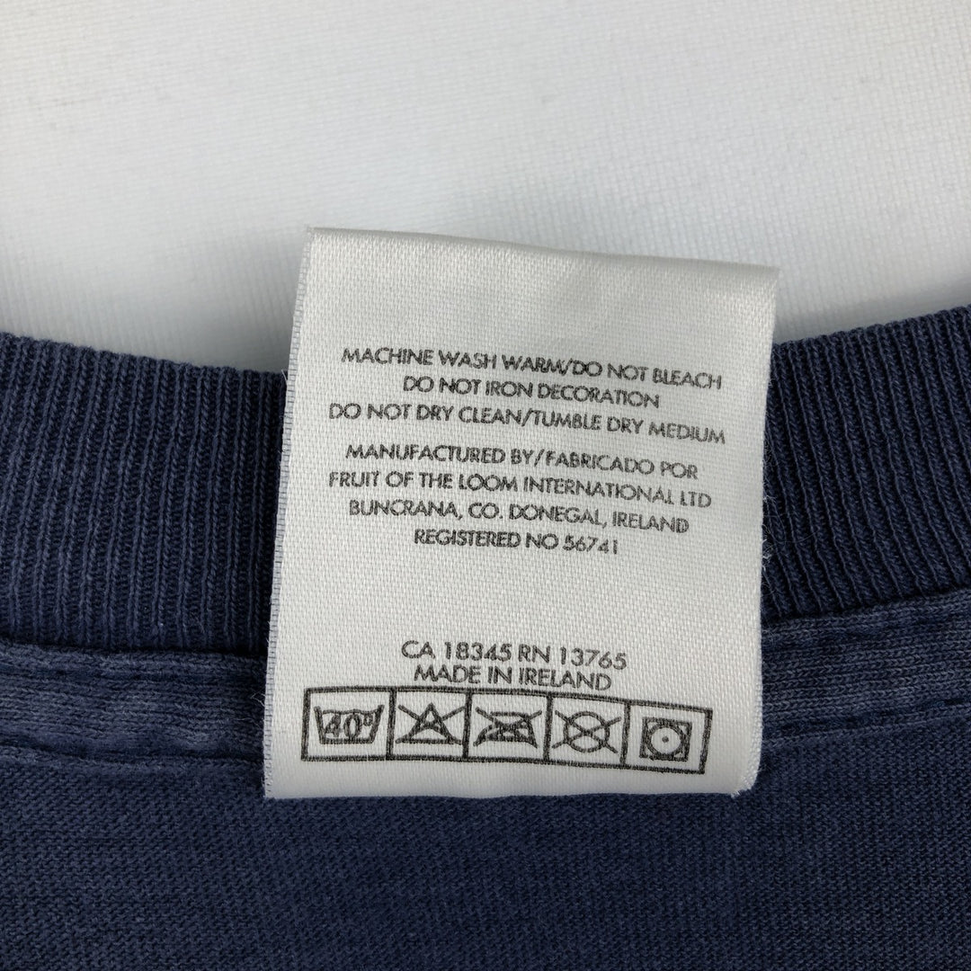 90'S Screen Stars Sparkasse Ulm Savings Bank Advertising T-Shirt, Men's XXL equivalent, Vintage cotton navy blue type Vintage Second Hand