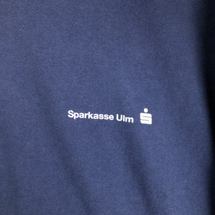 90'S Screen Stars Sparkasse Ulm Savings Bank Advertising T-Shirt, Men's XXL equivalent, Vintage cotton navy blue type Vintage Second Hand