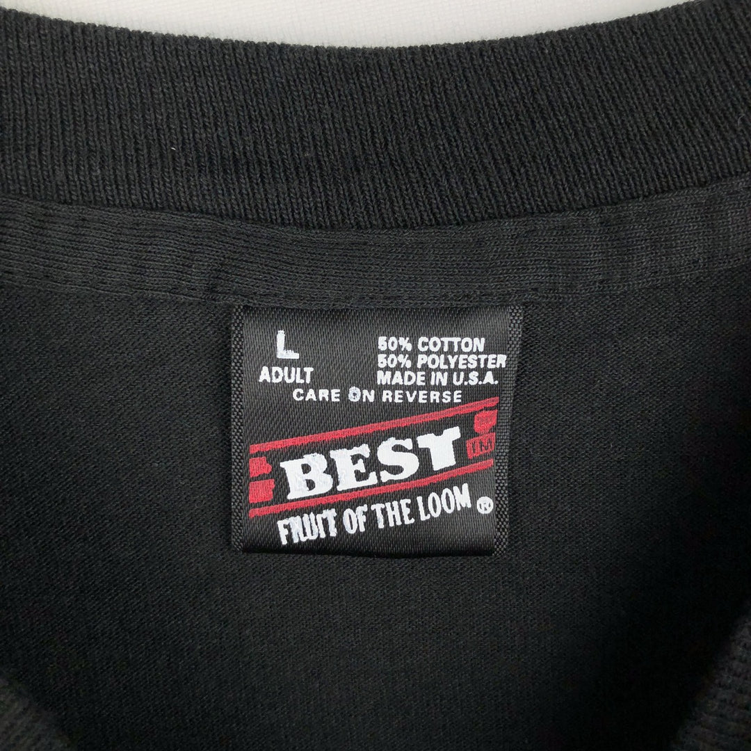 90'S Fruit of the Loom Delco Electronics Advertising T-Shirt, Made in USA, Men's Size L (approx.), Vintage cotton black type Vintage Second Hand