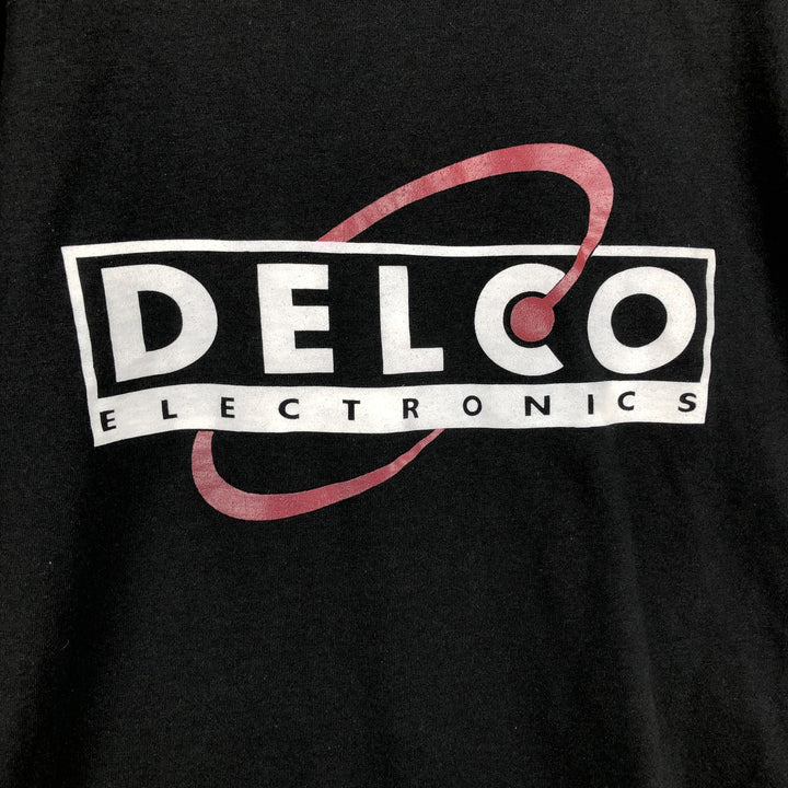 90'S Fruit of the Loom Delco Electronics Advertising T-Shirt, Made in USA, Men's Size L (approx.), Vintage cotton black type Vintage Second Hand