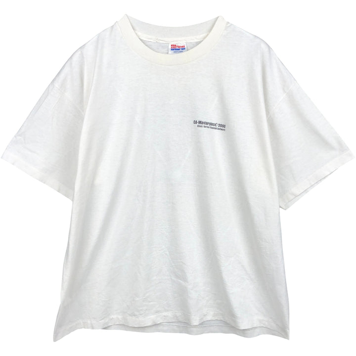 2000'S Hanes COMPUTER ASSOCIATES advertising T-shirt, men's size XL (approx.) cotton white type Vintage Second Hand