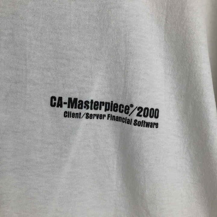 2000'S Hanes COMPUTER ASSOCIATES advertising T-shirt, men's size XL (approx.) cotton white type Vintage Second Hand