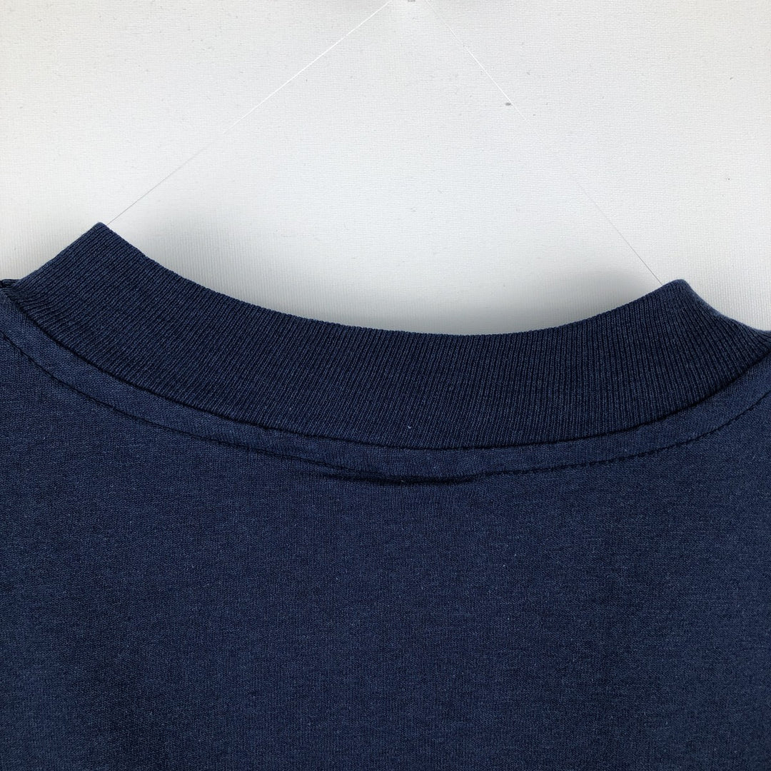 1980'S Hanes LUBE LAB INC Advertising T-Shirt, Made in USA, Men's XXL equivalent, Vintage cotton navy blue type Vintage Second Hand