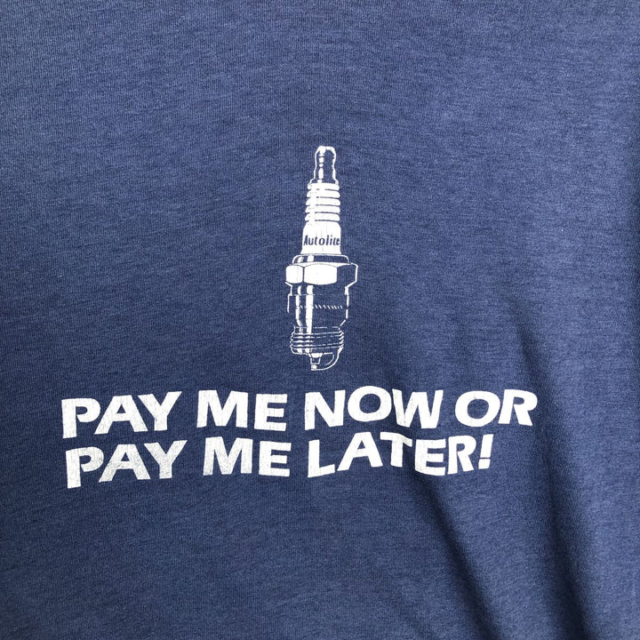 1980'S Hanes Knecht's Quality Auto Parts Advertising T-Shirt, Men's Size XL (approx.), Vintage cotton navy blue type Vintage Second Hand