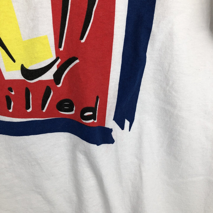 90'S Screen Stars Harp Lager Advertising T-Shirt, Men's XL equivalent, Vintage cotton white type Vintage Second Hand