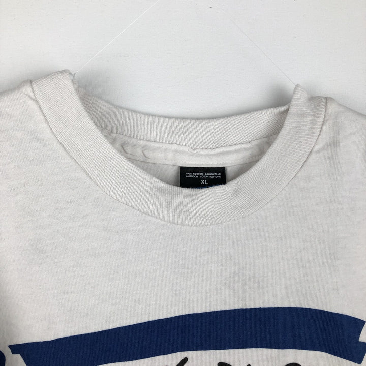 90'S Screen Stars Harp Lager Advertising T-Shirt, Men's XL equivalent, Vintage cotton white type Vintage Second Hand