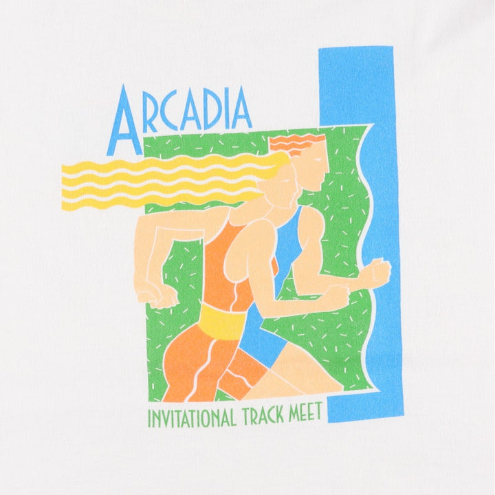 ~2000'S Adidas sports print T-shirt, men's size XL. cotton white type Vintage Second Hand