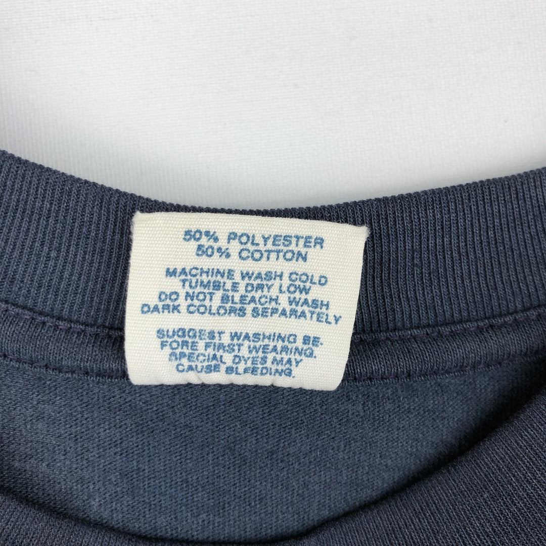 80'S Adidas Trefoil Logo Print T-Shirt, Made in USA, Men's Size M (approx.), Vintage polyester navy blue type Vintage Second Hand