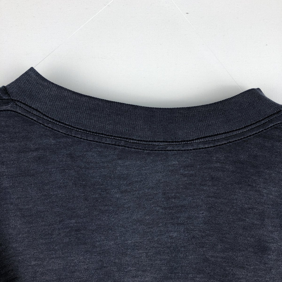 80'S Adidas Trefoil Logo Print T-Shirt, Made in USA, Men's Size M (approx.), Vintage polyester navy blue type Vintage Second Hand