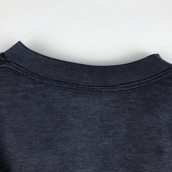 80'S Adidas Trefoil Logo Print T-Shirt, Made in USA, Men's Size M (approx.), Vintage polyester navy blue type Vintage Second Hand