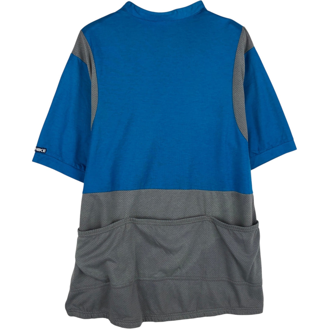 90'S Nike Silver Tag Mesh Logo Print T-Shirt Cycling Shirt Men's XL (approx.) Vintage polyester Blue type light blue Vintage Second Hand