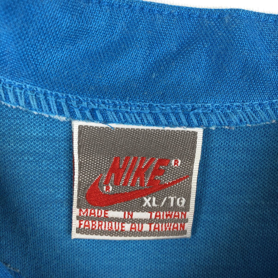 90'S Nike Silver Tag Mesh Logo Print T-Shirt Cycling Shirt Men's XL (approx.) Vintage polyester Blue type light blue Vintage Second Hand