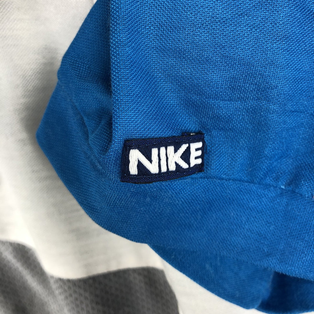 90'S Nike Silver Tag Mesh Logo Print T-Shirt Cycling Shirt Men's XL (approx.) Vintage polyester Blue type light blue Vintage Second Hand