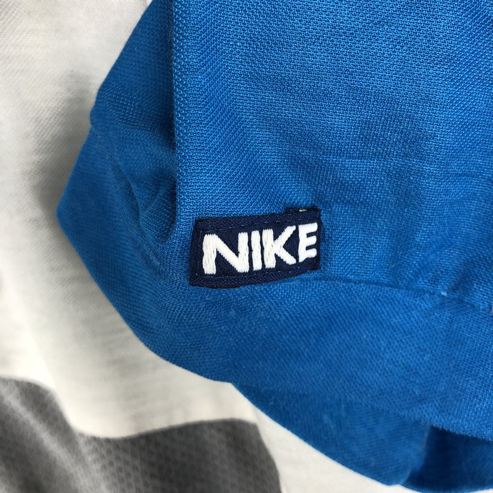 90'S Nike Silver Tag Mesh Logo Print T-Shirt Cycling Shirt Men's XL (approx.) Vintage polyester Blue type light blue Vintage Second Hand
