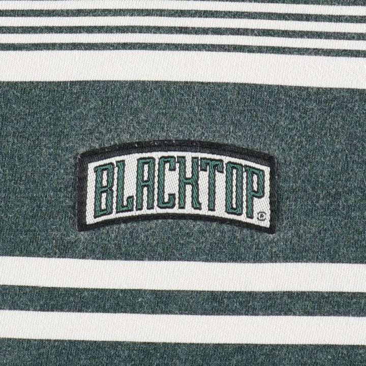 90'S Reebok Multi-Striped Logo T-Shirt, Men's Size XL (Equivalent), Vintage cotton green type Vintage Second Hand
