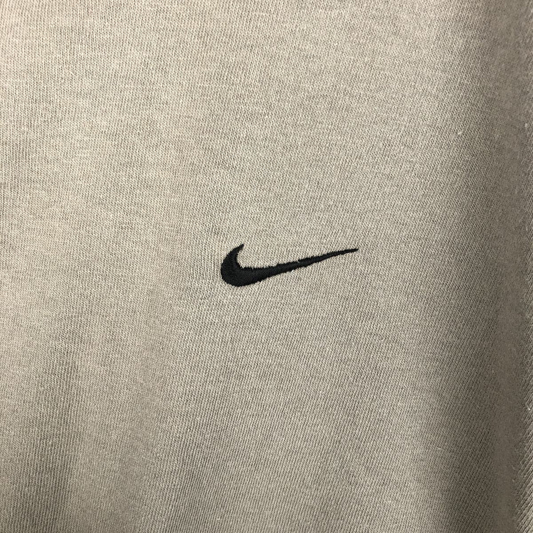 Nike One-Point Logo T-Shirt, Made in USA, Men's Size M cotton Khaki type Vintage Second Hand