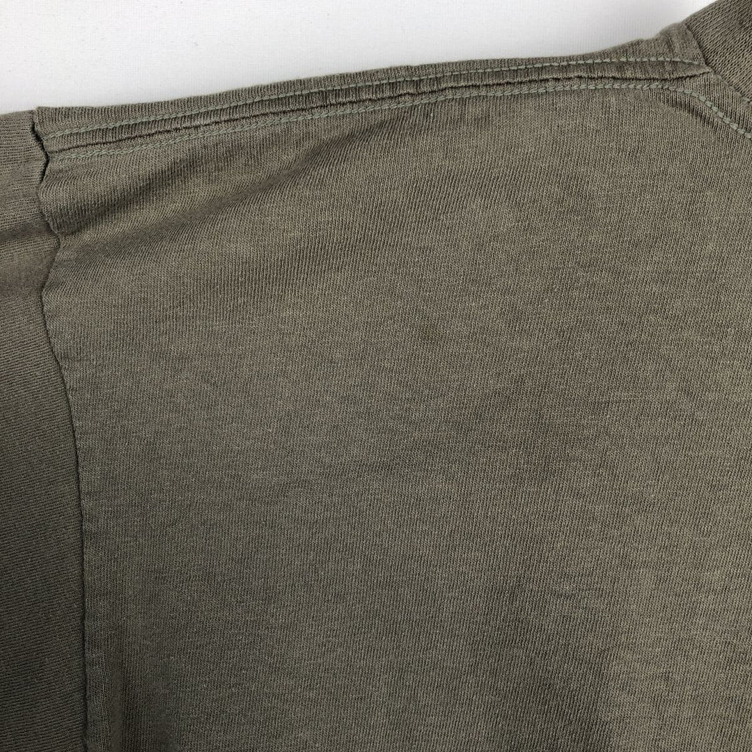 Nike One-Point Logo T-Shirt, Made in USA, Men's Size M cotton Khaki type Vintage Second Hand