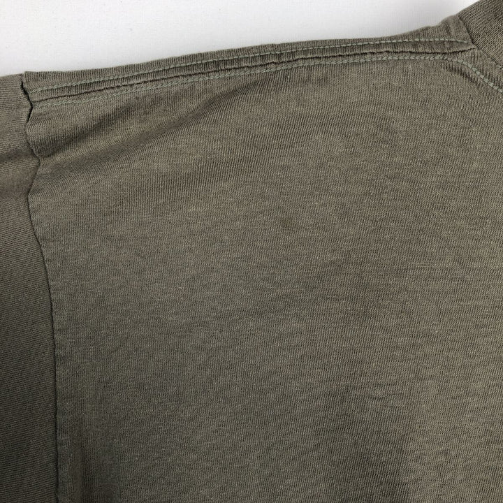 Nike One-Point Logo T-Shirt, Made in USA, Men's Size M cotton Khaki type Vintage Second Hand