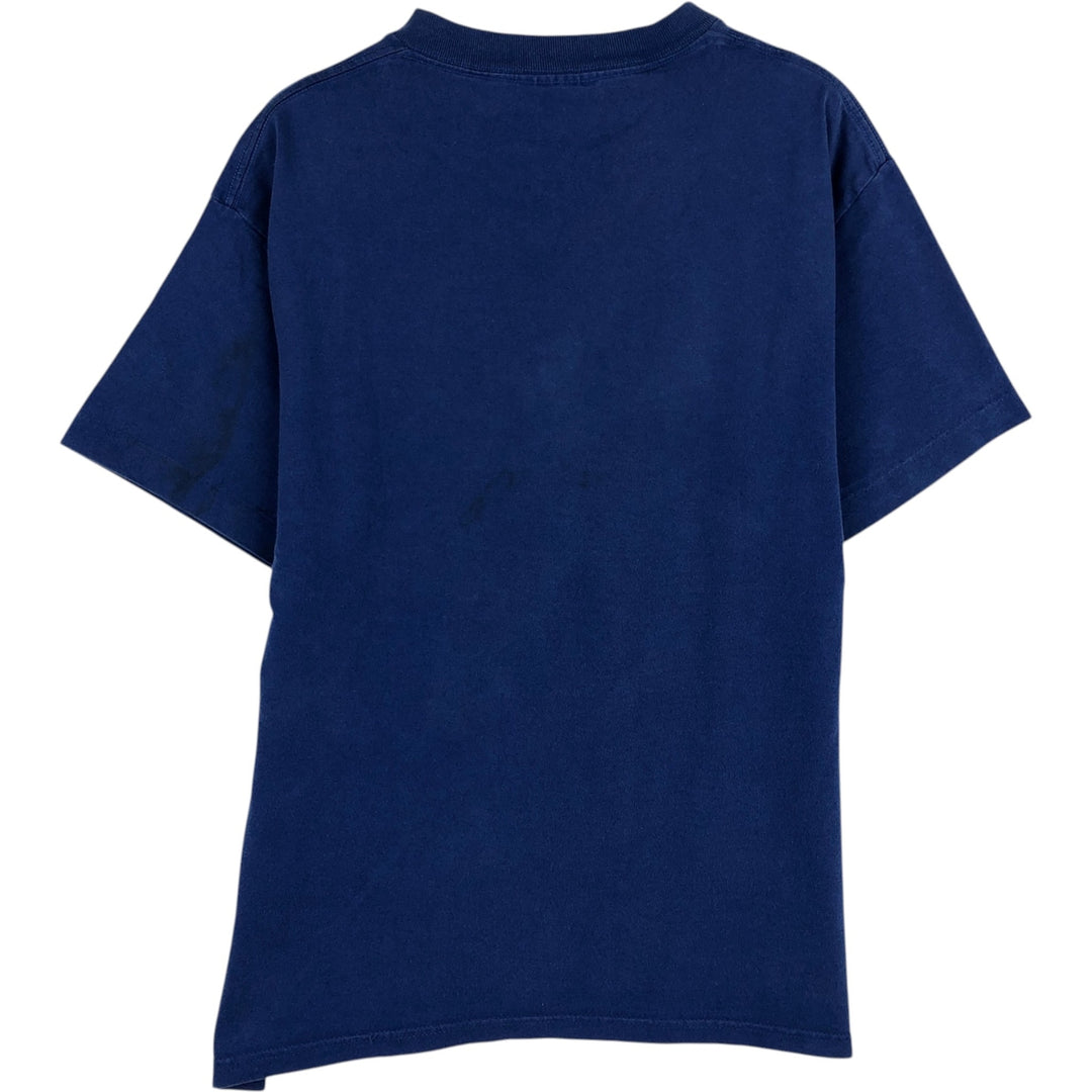 90'S Reebok Logo Print T-Shirt Made in USA Men's M Size Vintage cotton blue type Vintage Second Hand