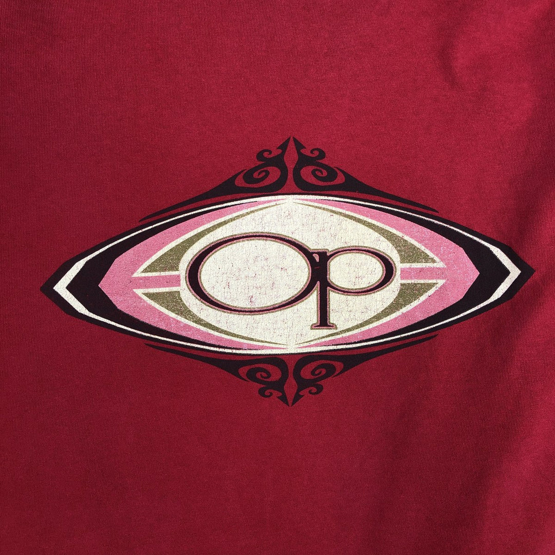 90'S Ocean Pacific surf/skate t-shirt, made in USA, men's size XL equivalent, vintage. cotton red type Vintage Second Hand