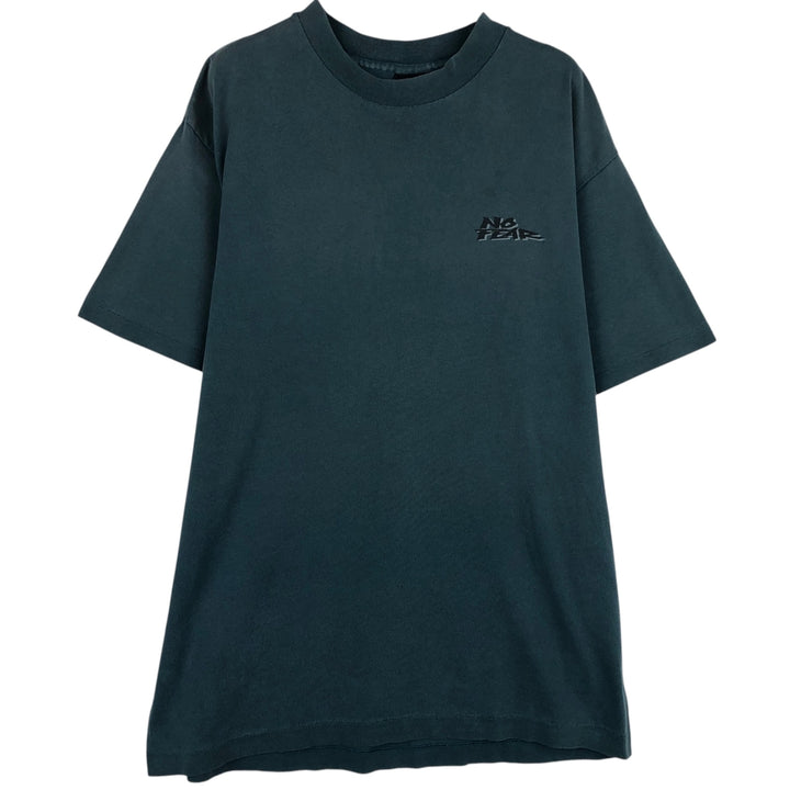 90'S NO FEAR surf skate T-shirt made in USA, men's size L, vintage cotton Green type dark green Vintage Second Hand
