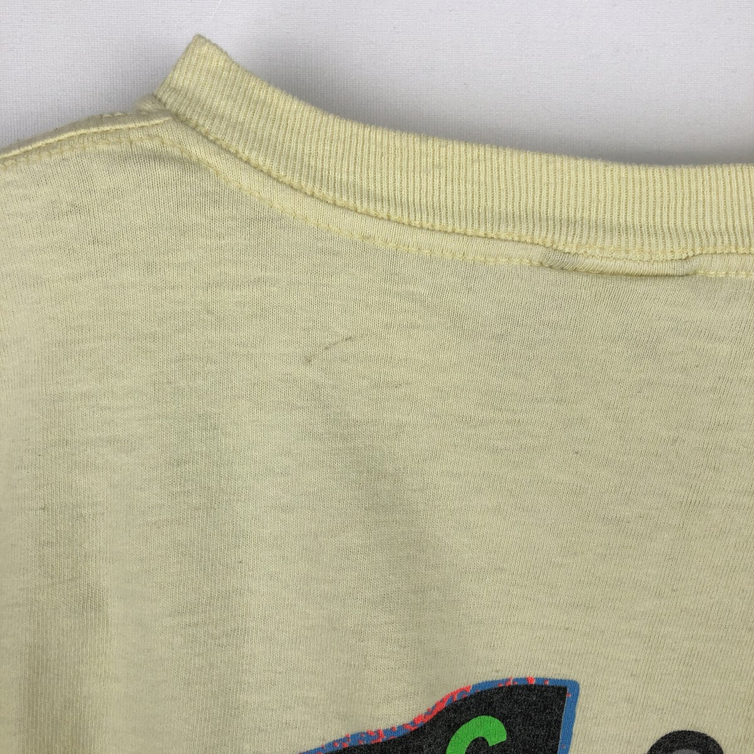 90'S Ocean Pacific Silver Tag Surf Skate T-Shirt, Made in USA, Men's Size S (Equivalent), Vintage cotton yellow type Vintage Second Hand