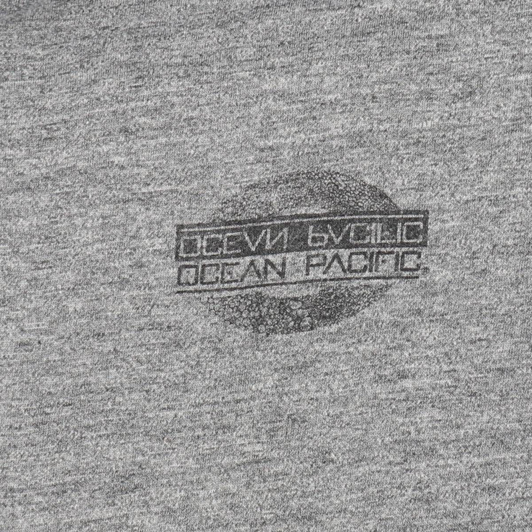 90'S Ocean Pacific surf/skate t-shirt, men's size S equivalent, vintage. unclear gray type Vintage Second Hand