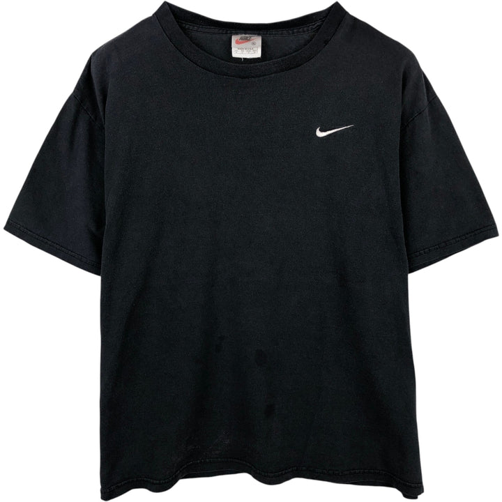 90'S Nike One Point Logo T-shirt Made in USA Men's XL Vintage cotton black type Vintage Second Hand