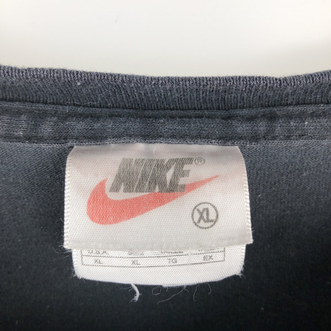90'S Nike One Point Logo T-shirt Made in USA Men's XL Vintage cotton black type Vintage Second Hand