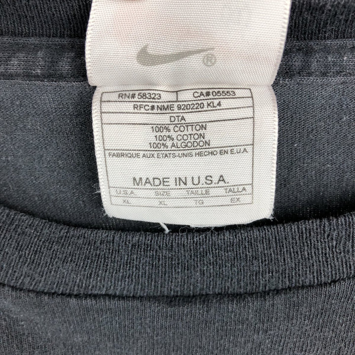 90'S Nike One Point Logo T-shirt Made in USA Men's XL Vintage cotton black type Vintage Second Hand