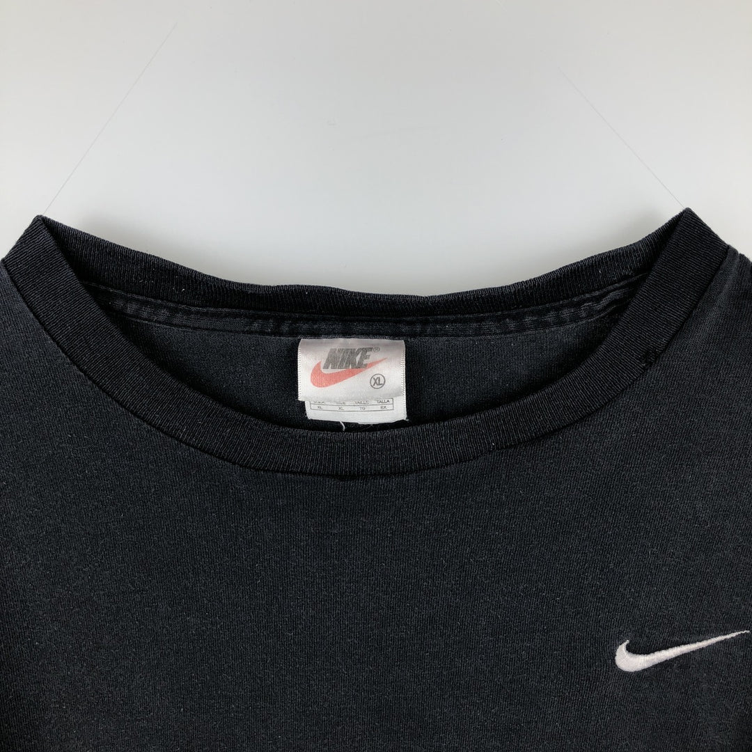 90'S Nike One Point Logo T-shirt Made in USA Men's XL Vintage cotton black type Vintage Second Hand