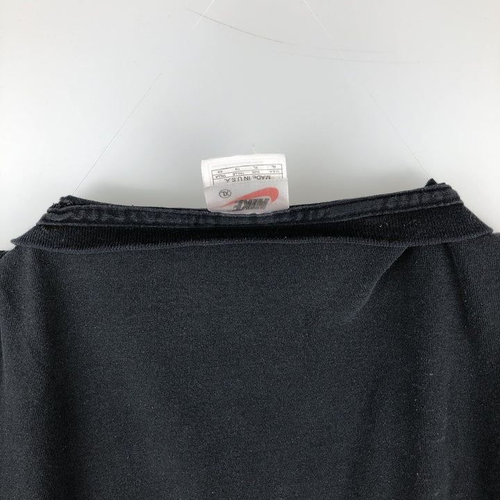 90'S Nike One Point Logo T-shirt Made in USA Men's XL Vintage cotton black type Vintage Second Hand