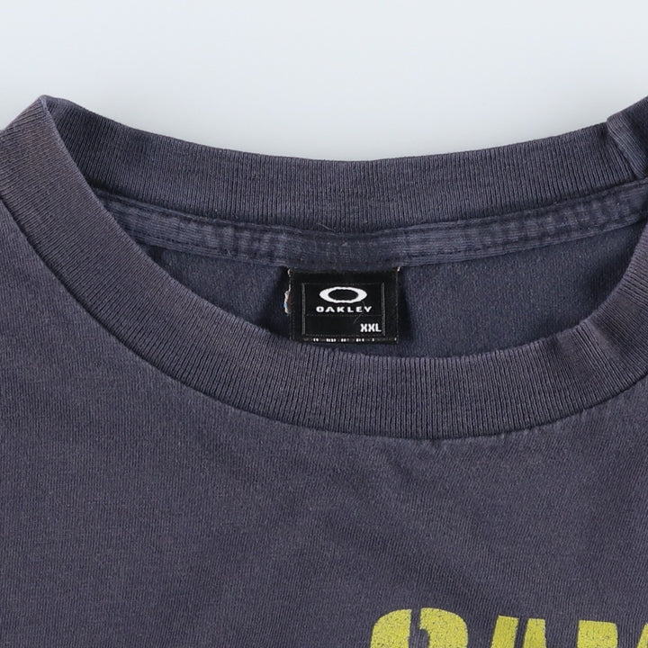 2000'S Oakley logo print T-shirt, men's size XXL. unclear navy blue type Vintage Second Hand