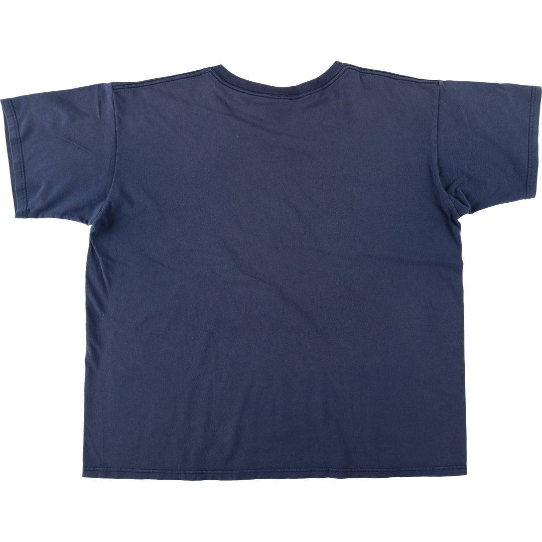 90'S Nike V-neck sports t-shirt, made in USA, men's size XL (approx.), vintage. cotton navy blue type Vintage Second Hand