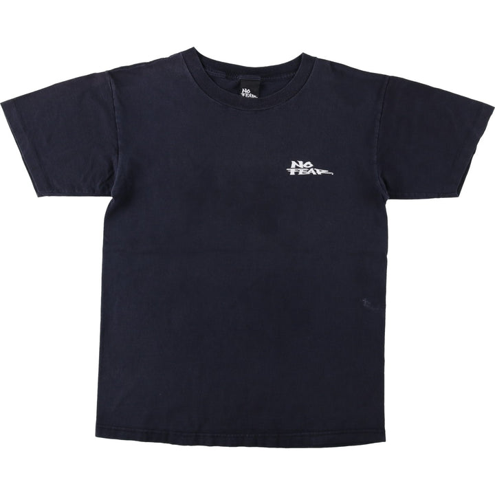 90'S NO FEAR Logo Print T-Shirt, Made in USA, Men's Size M (approx.), Vintage cotton black type Vintage Second Hand