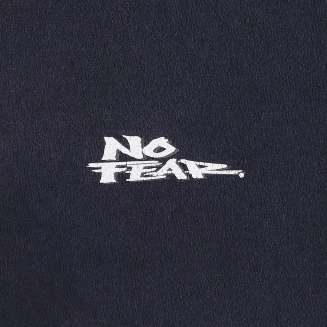 90'S NO FEAR Logo Print T-Shirt, Made in USA, Men's Size M (approx.), Vintage cotton black type Vintage Second Hand