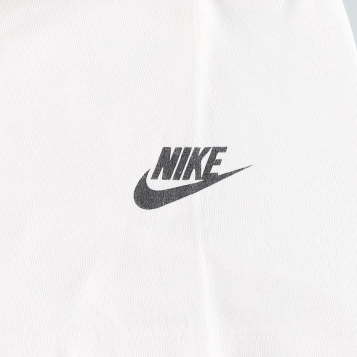 90'S Nike TOWN Silver Tag Logo Print T-Shirt, Made in USA, Men's Size M (approx.), Vintage cotton white type Vintage Second Hand