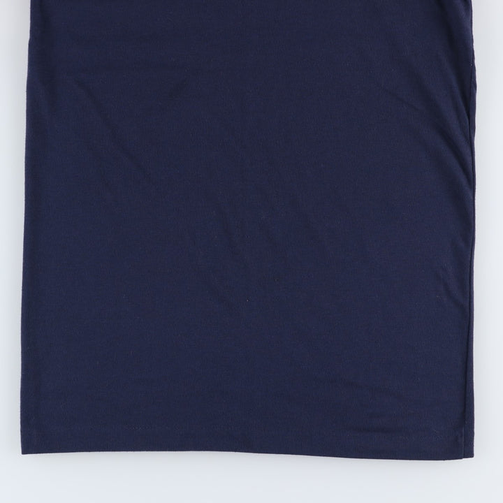 80'S Adidas V-neck Trefoil logo sports t-shirt, made in USA, men's size M equivalent, vintage. polyester navy blue type Vintage Second Hand