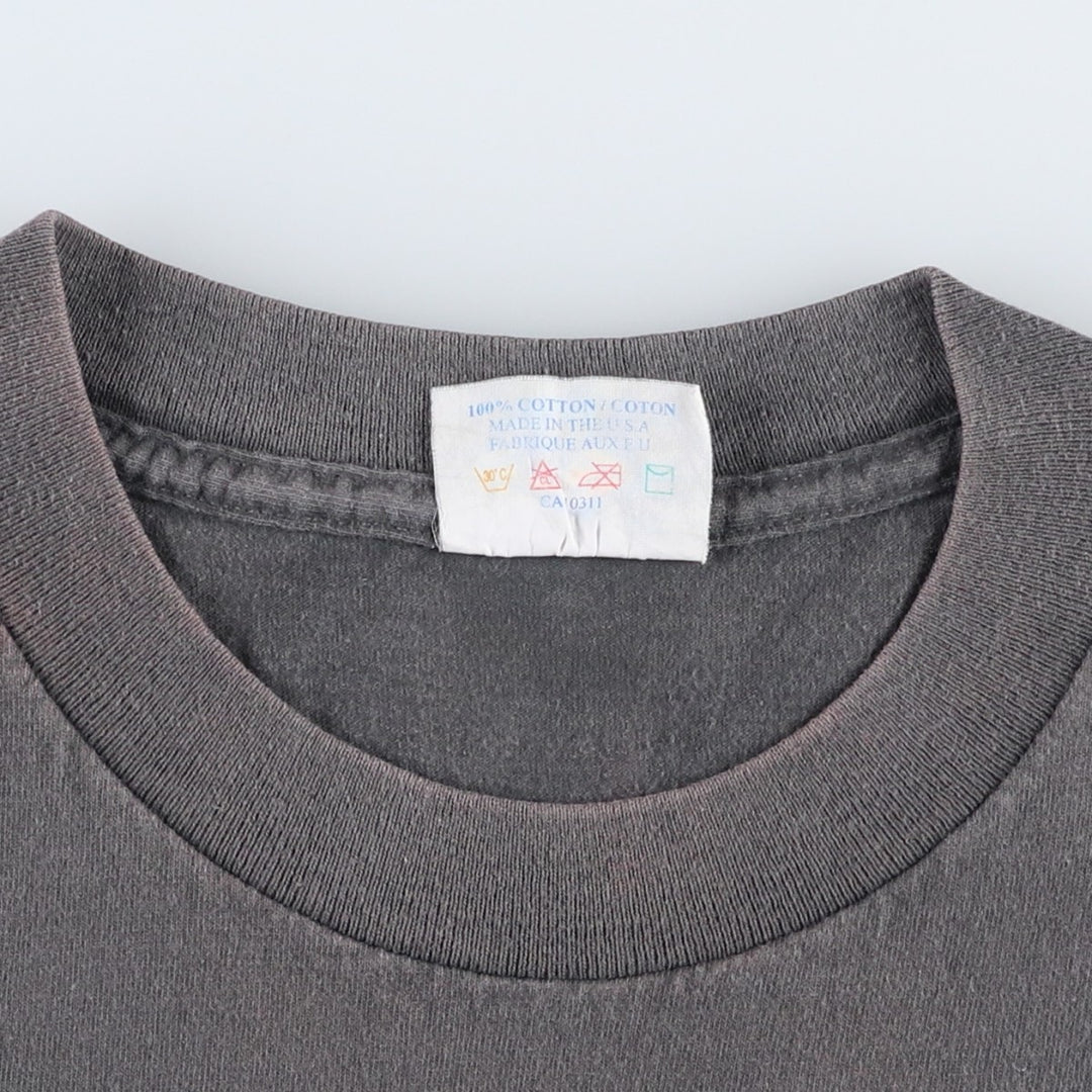 90'S Umbro logo print T-shirt, made in USA, men's size S equivalent, vintage. cotton Charcoal Vintage Second Hand