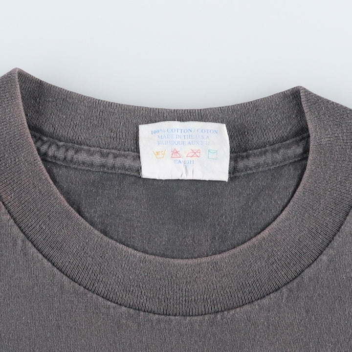 90'S Umbro logo print T-shirt, made in USA, men's size S equivalent, vintage. cotton Charcoal Vintage Second Hand